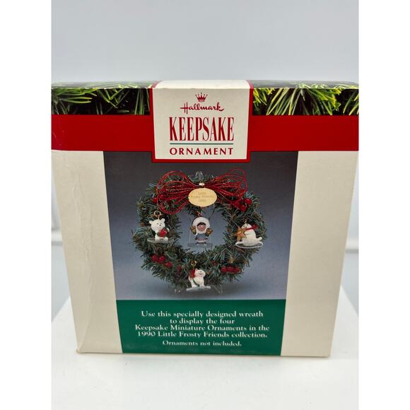 Hallmark Keepsake "Little Frosty Friends" Wreath with Ornaments Set - Picture 9 of 9